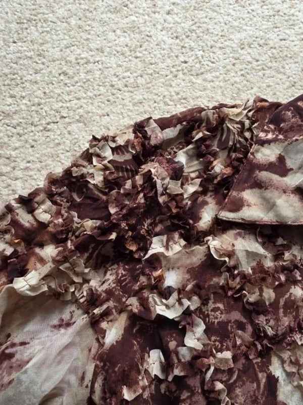 Vintage Y2K Lloyd Williams Sheer Ruffle Blouse UK Size 12