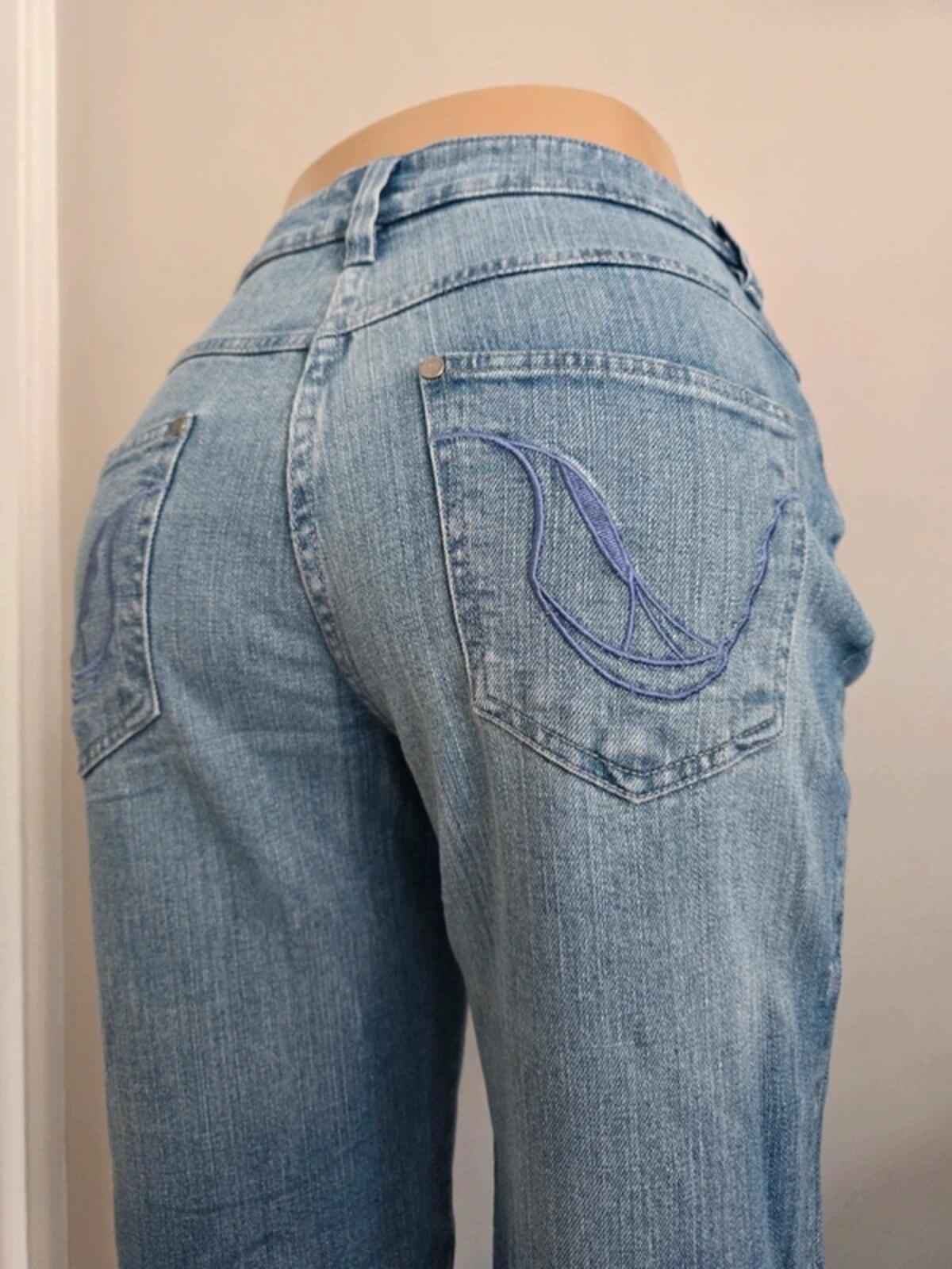 Cecilia Mid Rise Wide Leg Vintage Y2K Jeans UK Size 12