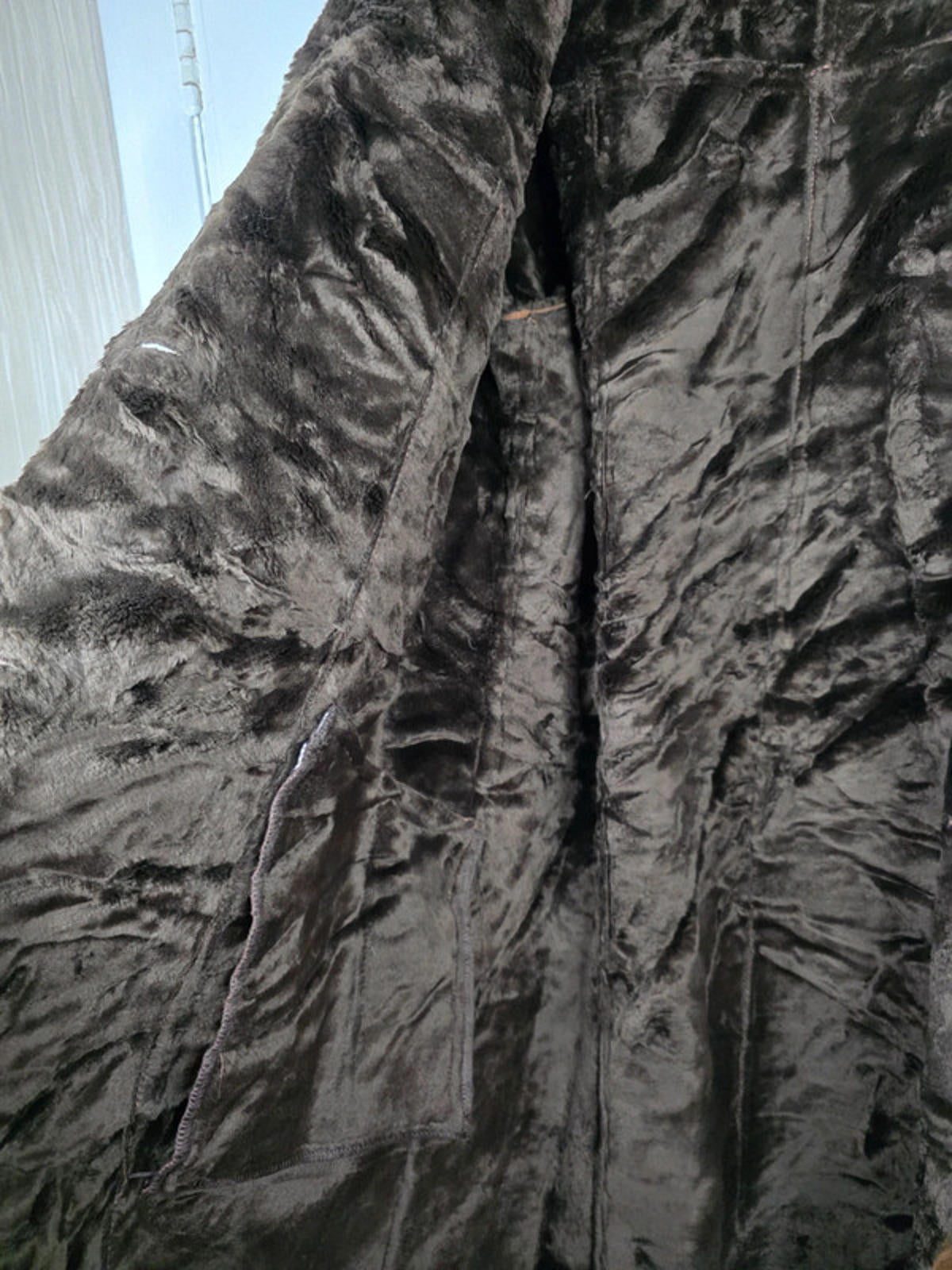 Vintage Y2K Manteaux Faux Shearling Longline Coat UK size S
