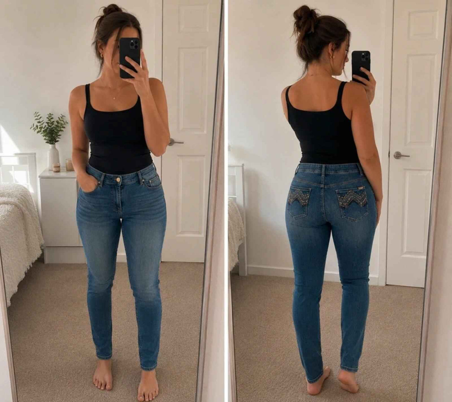 Chico's Mid Rise Skinny Jeans UK Size 14 Petite