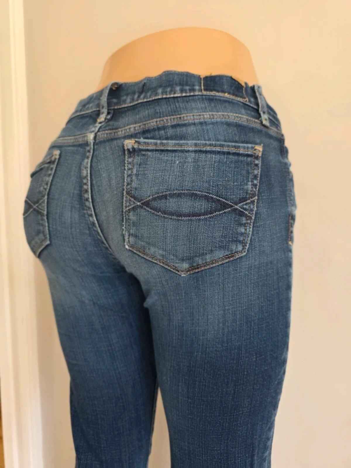 Vintage Y2K Abercrombie & Fitch ultra low rise bootcut jeans UK 8