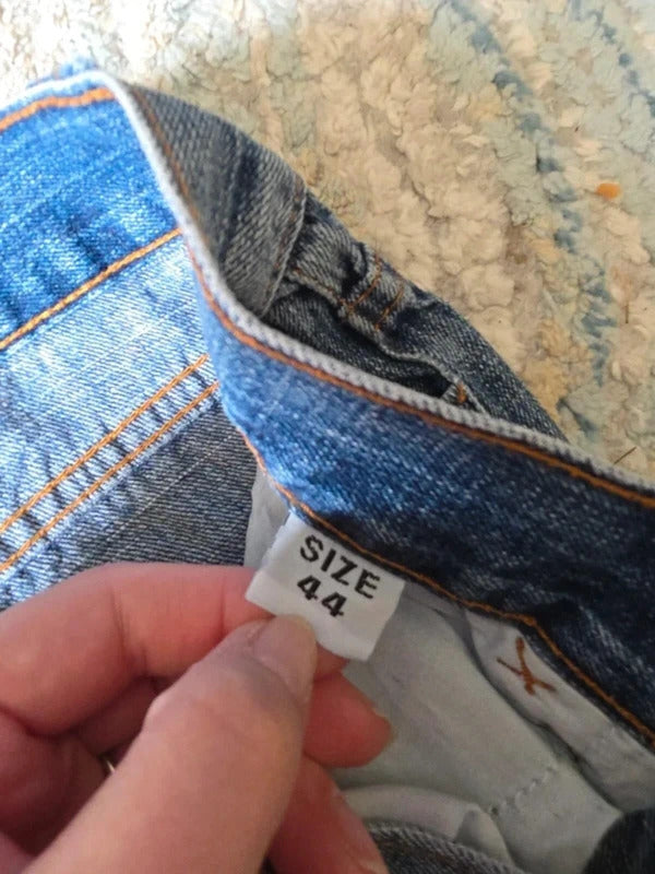 La Virtu Mid Rise Straight Vintage Y2K Jeans UK Size 8/10 Tall