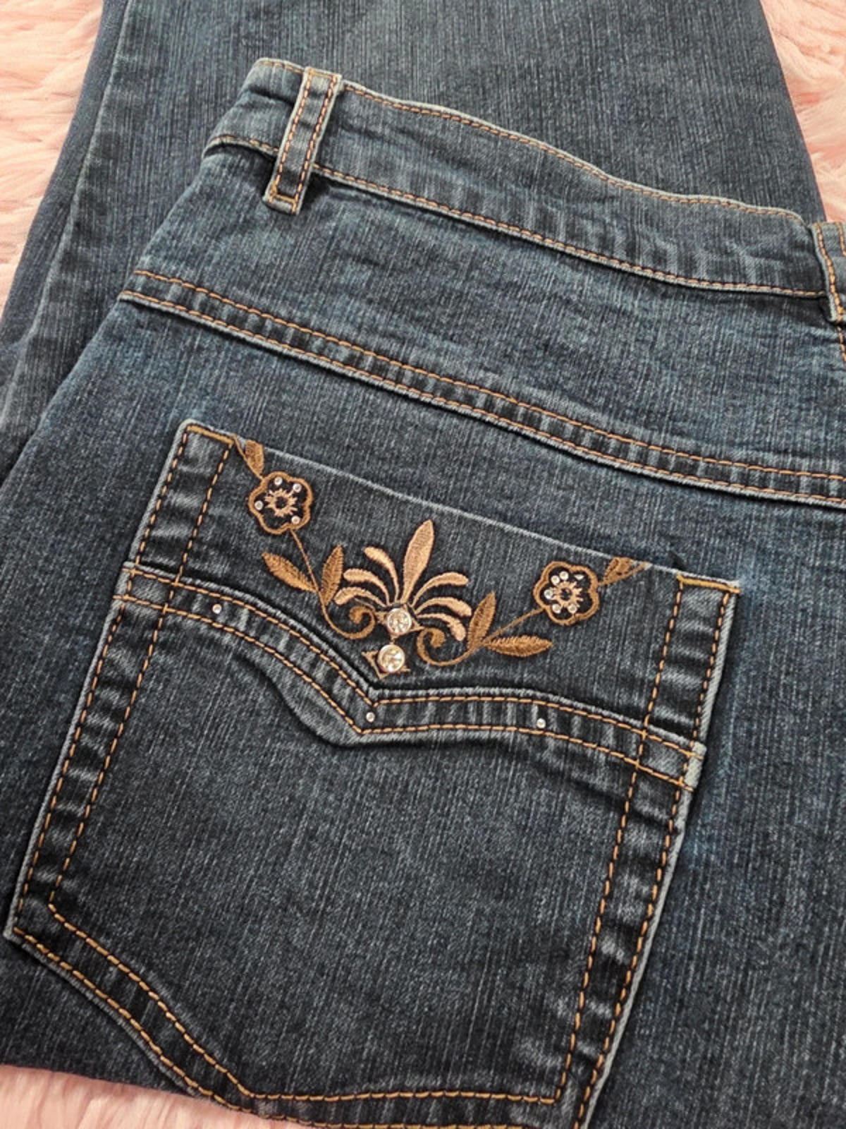Vintage Y2K I. Quing Mid Rise Jeans UK Size 10 Petite