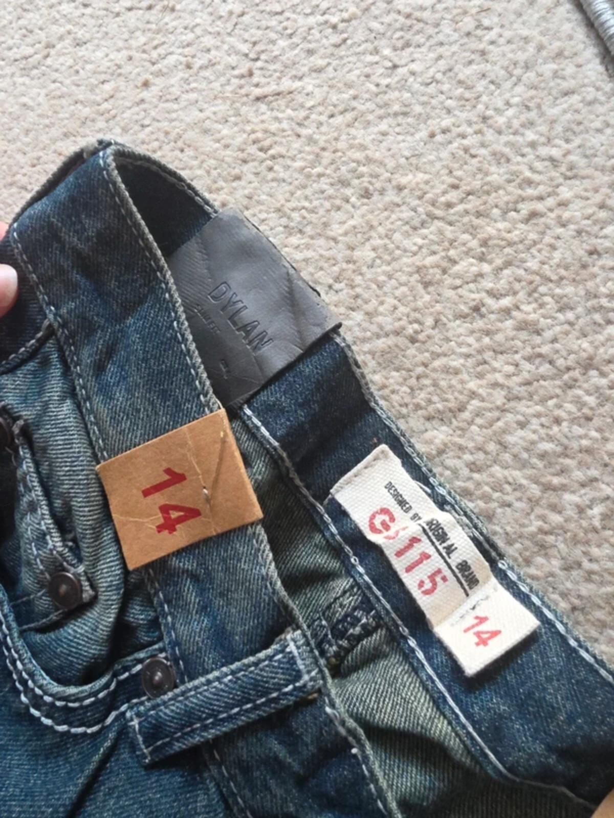 GS115 High Rise Straight Baggy Vintage Y2K Jeans UK Size 4/6 Petite