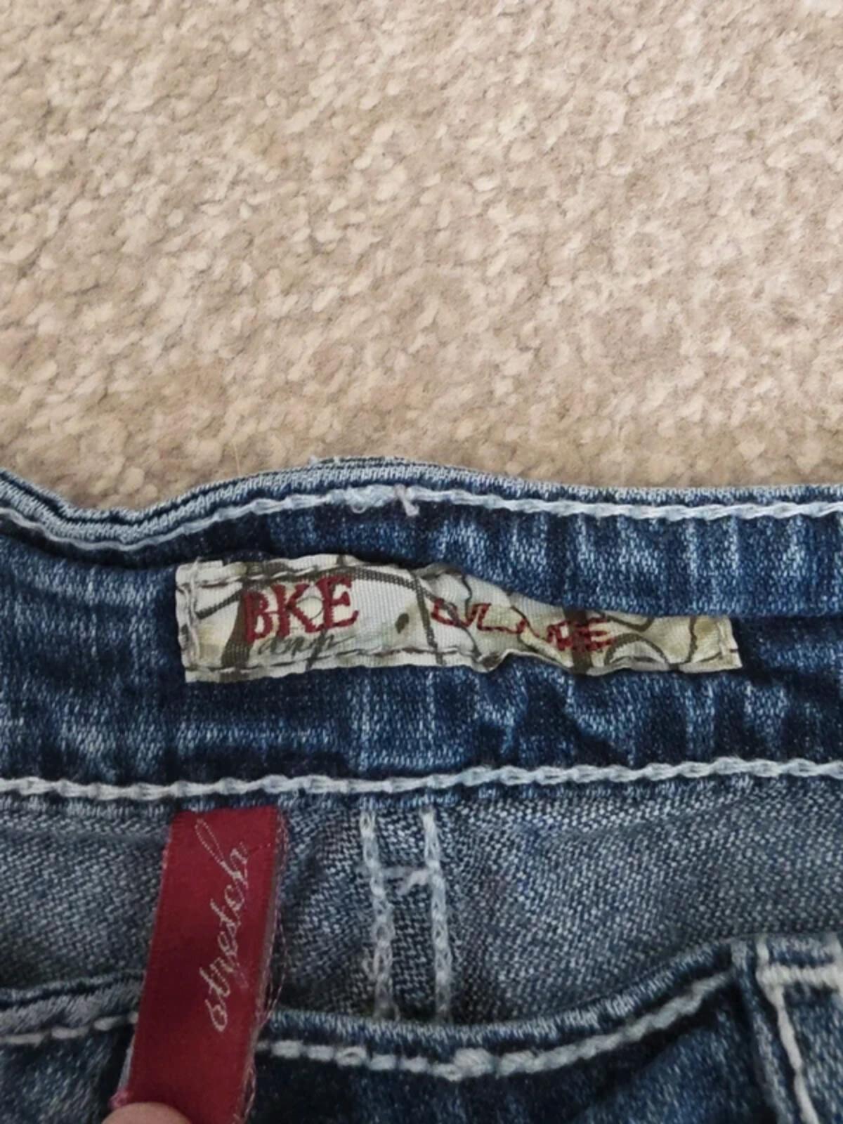 BKE Mid Rise Distressed Bootcut Vintage Y2K Jeans UK Size 10/12 Petite