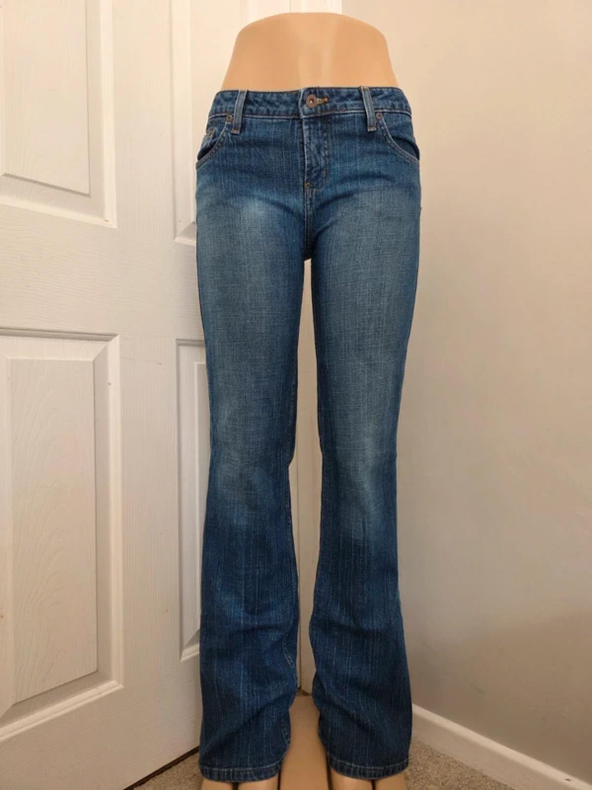L.E.I. Mid Rise Bootcut Vintage Y2K Jeans UK Size 10 Tall