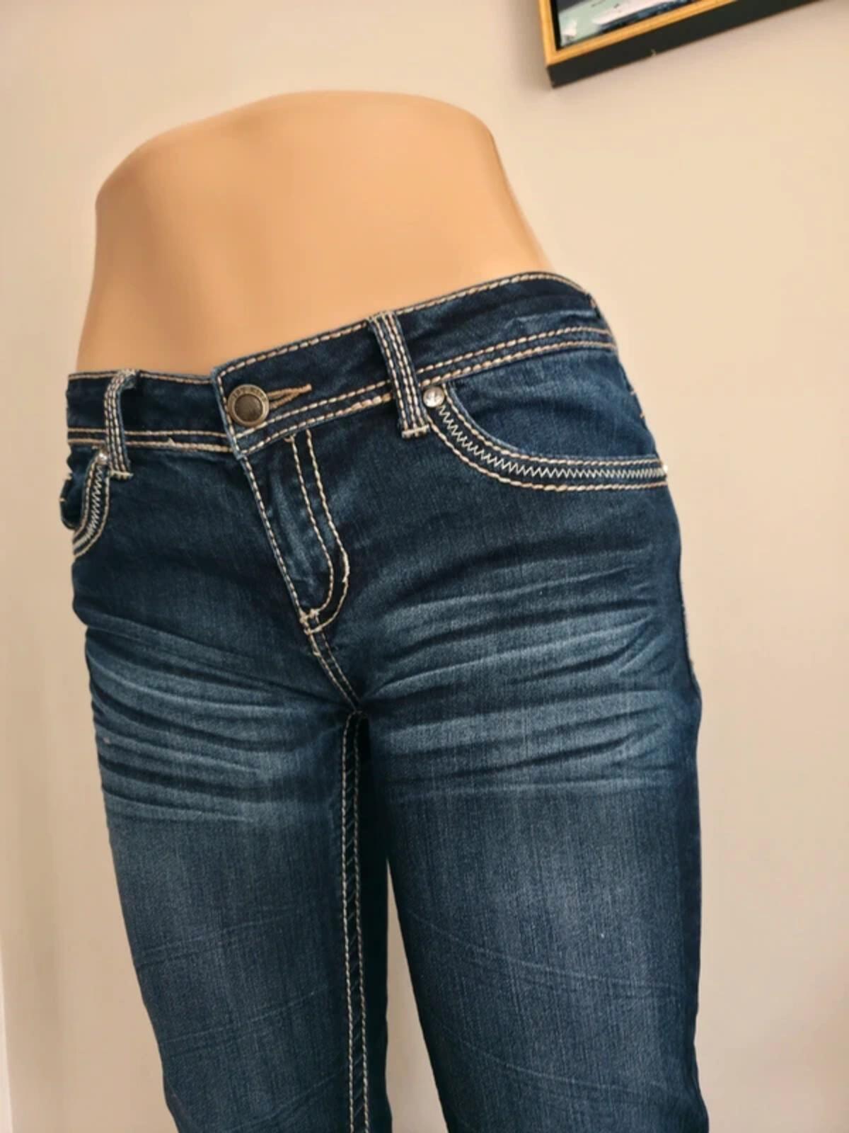 1st Kiss Low Rise Cropped Vintage Y2K Jeans UK Size 8/10