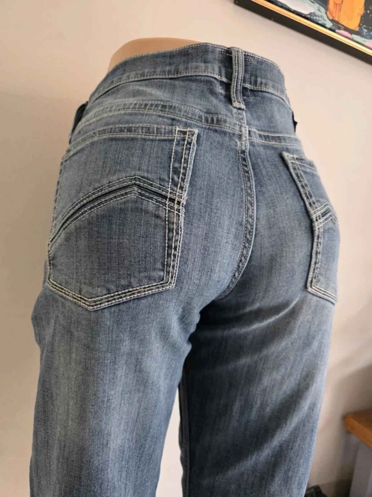 Vintage Y2K Rock & Republic High Rise Relaxed Straight Jeans UK Size 16