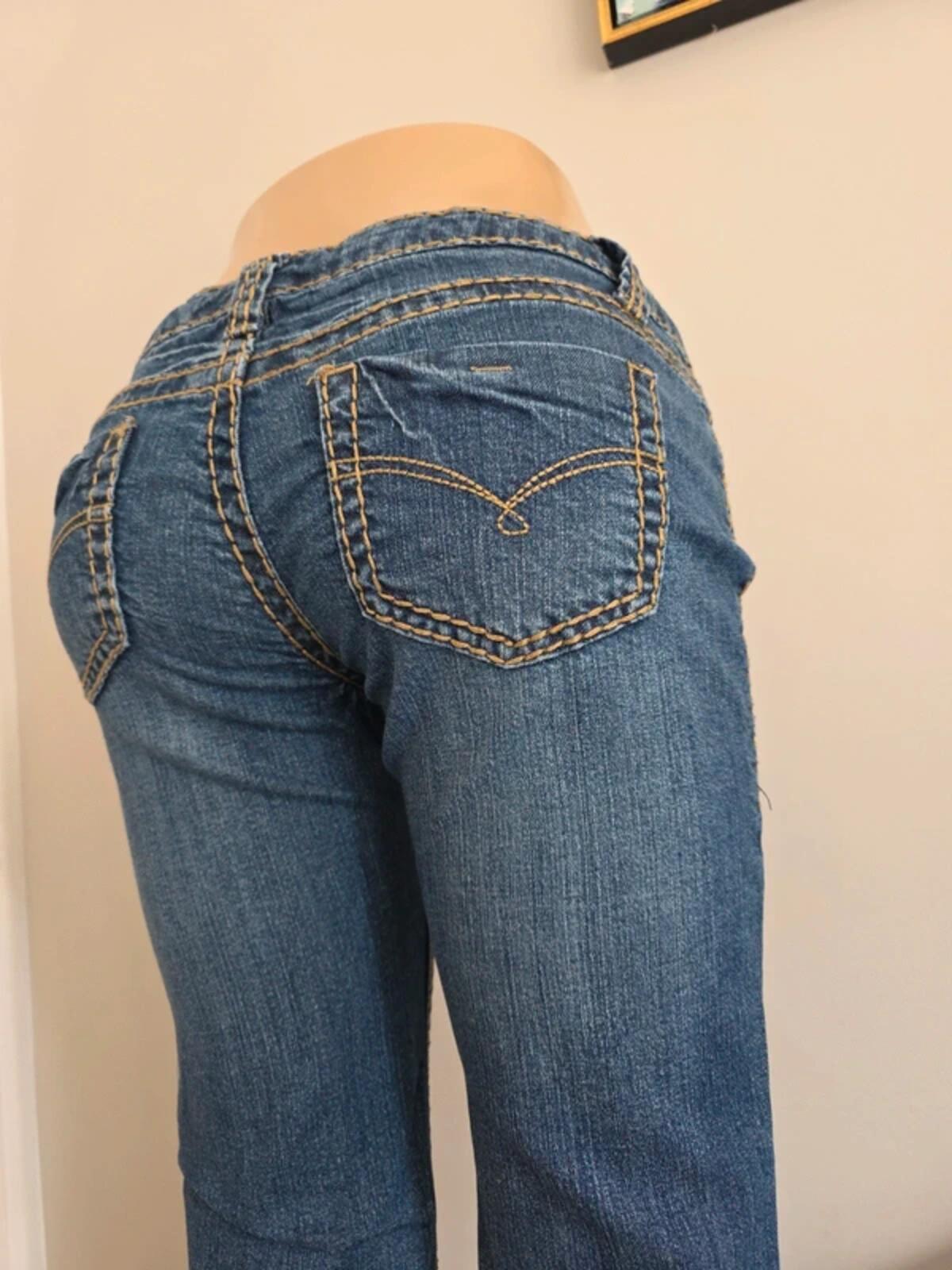 Blue Asphalt Low Rise Bootcut Vintage Y2K Jeans UK Size 8
