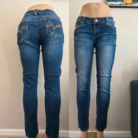 Vanity Vintage Y2K Petite Low Rise Skinny Jeans UK Size 10