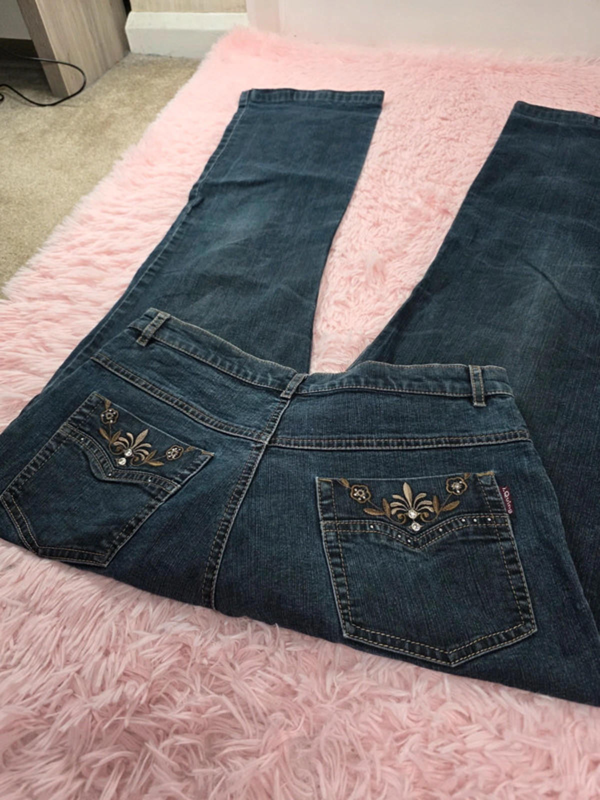 Vintage Y2K I. Quing Mid Rise Jeans UK Size 10 Petite