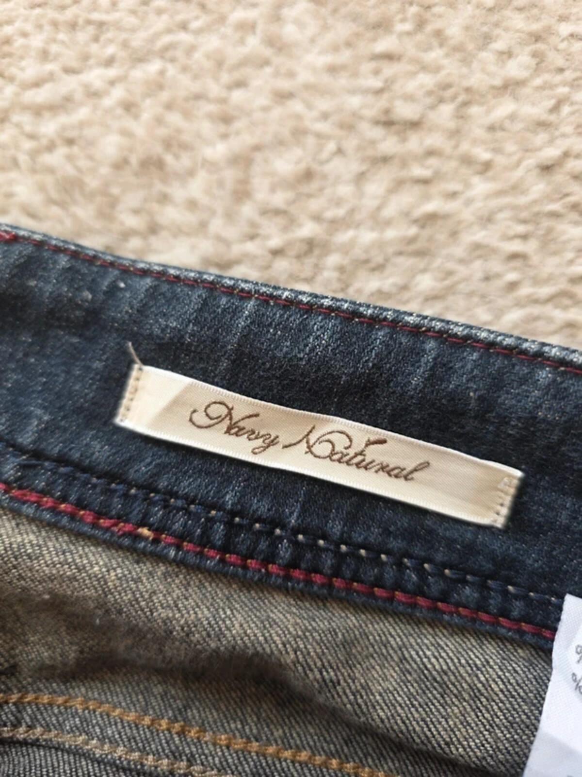 Vintage Y2K Navy Natural Mid Rise Cropped Jeans UK Size 10