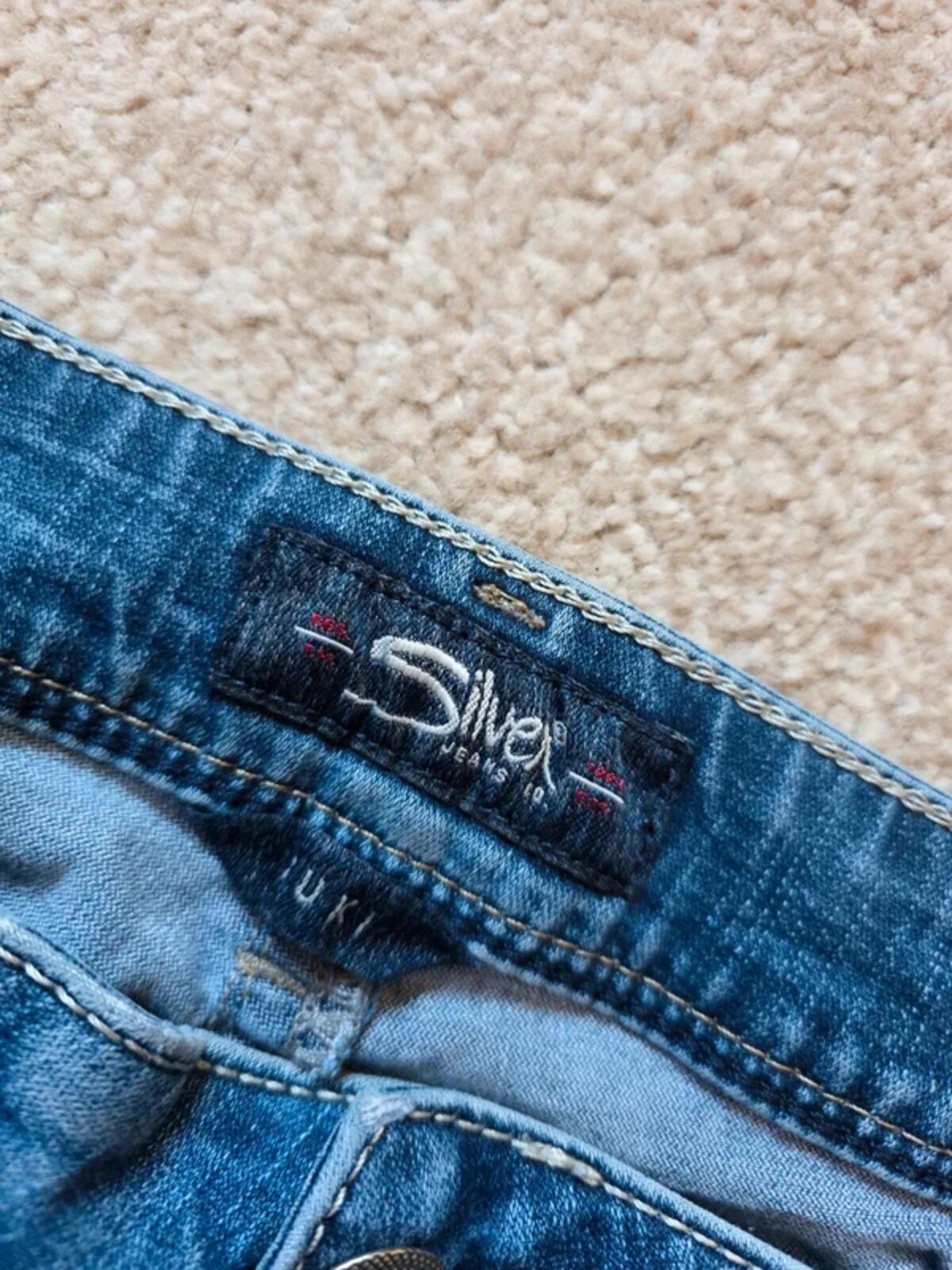 Silver Jeans Mid Rise Slim Bootcut Jeans UK Size 12