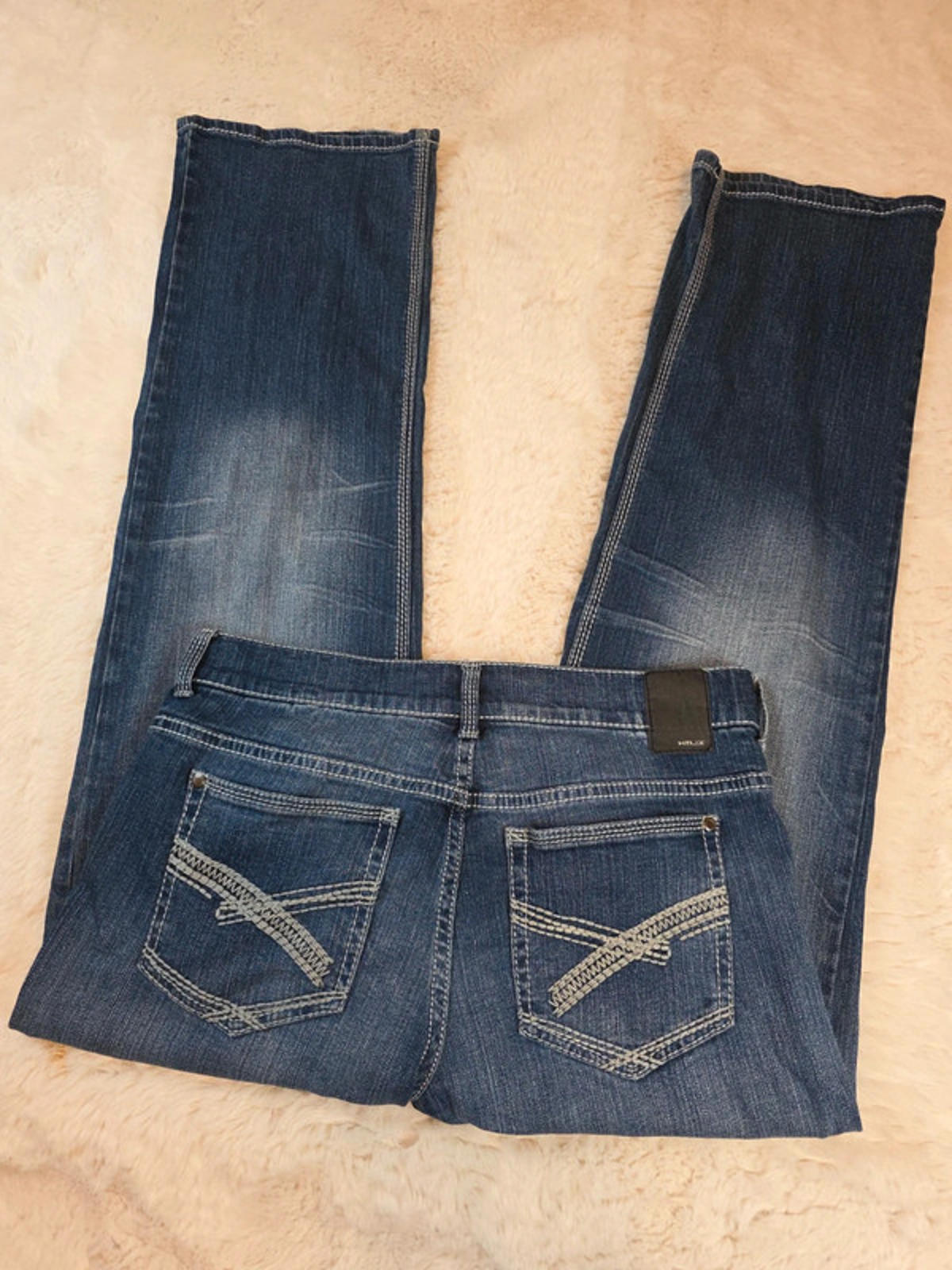 Vintage Y2K Helix Mid Rise Loose Straight Jeans UK Size 12