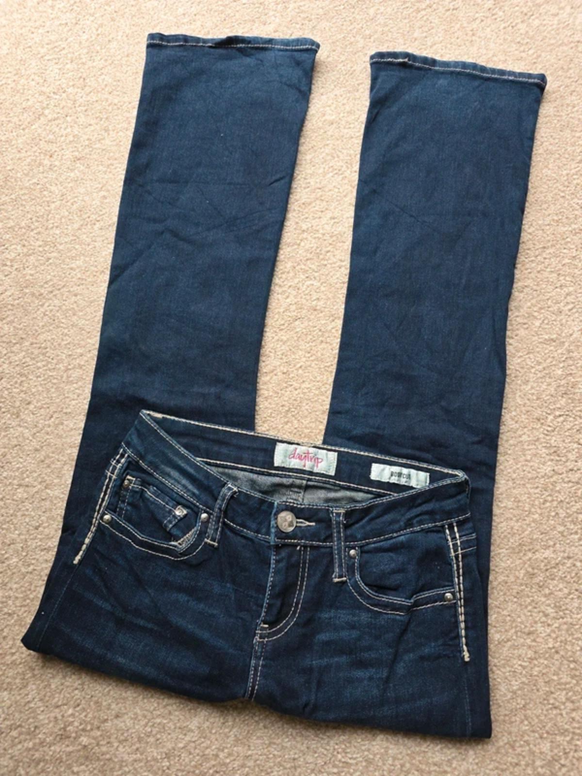 Vintage Y2K Daytrip Ultra Low Rise Bootcut Jeans UK Size 8 Petite