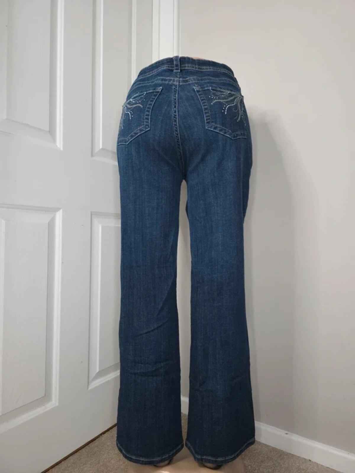 Lee Mid Rise Bootcut Vintage Y2K Jeans UK Size 16/18 Petite