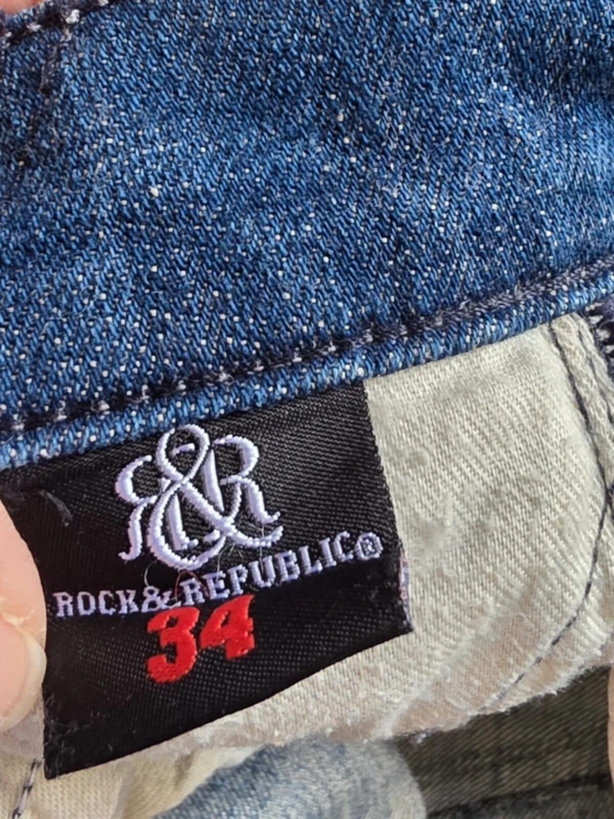 Vintage Y2K Rock & Republic Mid Rise Cropped Jeans UK Size 14