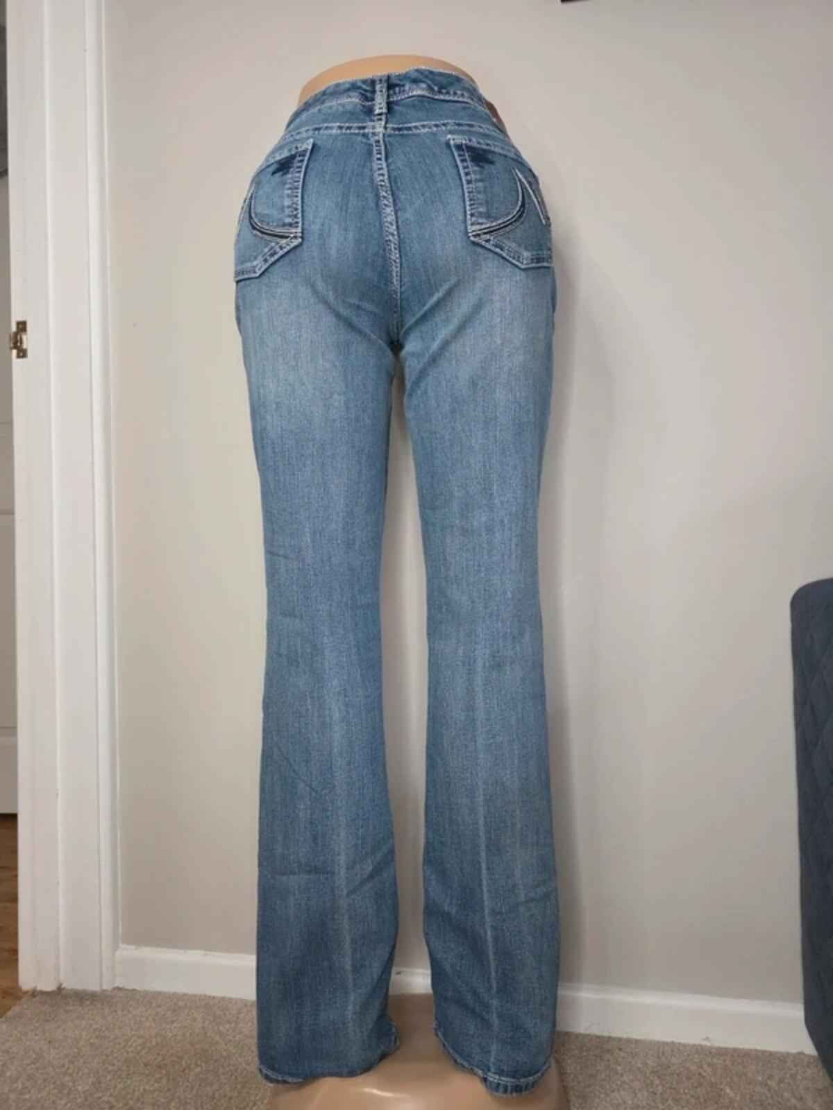Maurices Tall Mid Rise Bootcut Jeans UK Size 12 Vintage Y2K Tall