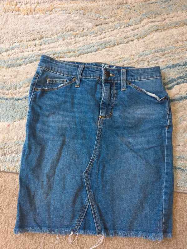 Universal Thread Denim Midi Skirt UK Size 6